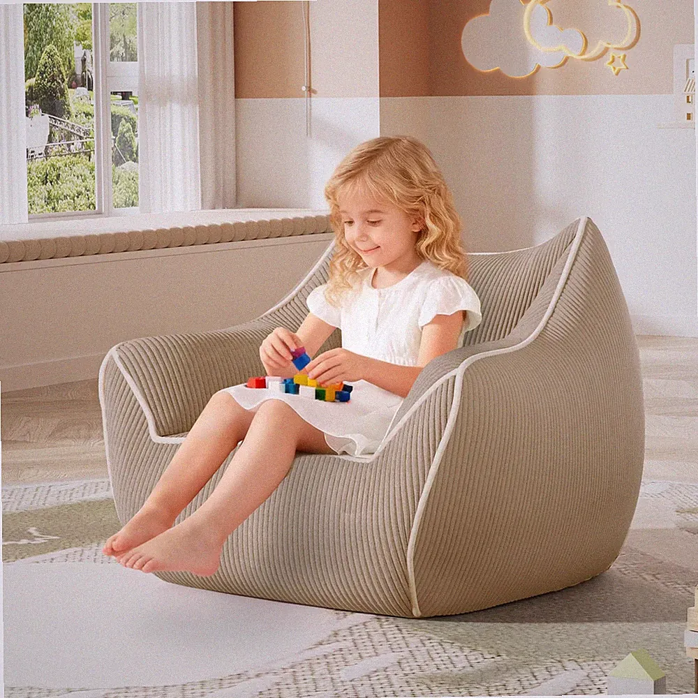 Bean Bag Chair, Bean Bag Sofa with Filler Corduroy Bean Bag Seat for , Small...